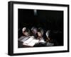 Afghan School Girls Read their Lessons at the Aziz Afghan Secondary School in Kabul, Afghanistan-null-Framed Photographic Print