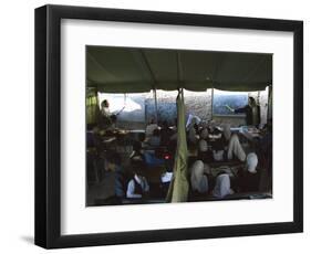 Afghan Teachers Give a Language Lesson to Boys and Girls-Rodrigo Abd-Framed Photographic Print