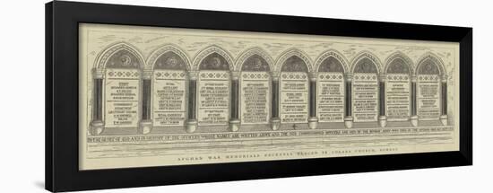 Afghan War Memorials Recently Placed in Colaba Church, Bombay-null-Framed Giclee Print