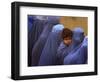 Afghan Women Wearing Burqas Line Up to Vote at a Polling Station in Kabul-null-Framed Photographic Print