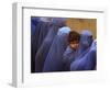 Afghan Women Wearing Burqas Line Up to Vote at a Polling Station in Kabul-null-Framed Photographic Print