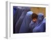 Afghan Women Wearing Burqas Line Up to Vote at a Polling Station in Kabul-null-Framed Photographic Print