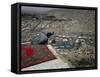 Afghan Youth Sits on a Rooftop During the Celebration of Nowruz-null-Framed Stretched Canvas