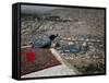 Afghan Youth Sits on a Rooftop During the Celebration of Nowruz-null-Framed Stretched Canvas