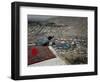 Afghan Youth Sits on a Rooftop During the Celebration of Nowruz-null-Framed Photographic Print