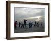 Afghan Youths Warm up Themselves Before a Soccer Match-null-Framed Photographic Print