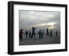 Afghan Youths Warm up Themselves Before a Soccer Match-null-Framed Photographic Print