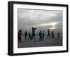 Afghan Youths Warm up Themselves Before a Soccer Match-null-Framed Photographic Print