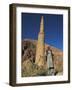 Afghani Man in Front of 12th Century Minaret of Jam, Ghor (Ghur, Afghanistan-Jane Sweeney-Framed Photographic Print