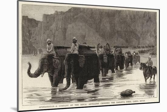 Afghanistan, a Company of the Royal Artillery Crossing the Daranta Ford, Cabul River-John Charles Dollman-Mounted Giclee Print
