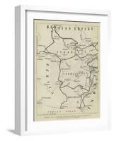 Afghanistan and its Surroundings, Showing the Frontiers of Russia and British India-null-Framed Giclee Print