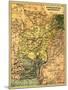 Afghanistan and Surrounding Countries - Panoramic Map - Afghanistan-Lantern Press-Mounted Art Print