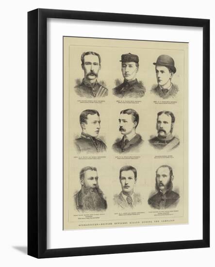 Afghanistan, British Officers Killed During the Campaign-null-Framed Giclee Print