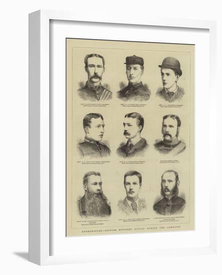 Afghanistan, British Officers Killed During the Campaign-null-Framed Giclee Print
