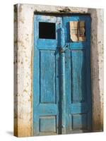 Afghanistan, Faryab Province, Maimana, Blue Mosque Door-Jane Sweeney-Stretched Canvas