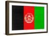 Afghanistan Flag Design with Wood Patterning - Flags of the World Series-Philippe Hugonnard-Framed Premium Giclee Print