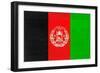 Afghanistan Flag Design with Wood Patterning - Flags of the World Series-Philippe Hugonnard-Framed Premium Giclee Print