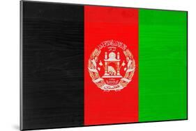 Afghanistan Flag Design with Wood Patterning - Flags of the World Series-Philippe Hugonnard-Mounted Premium Giclee Print