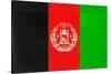 Afghanistan Flag Design with Wood Patterning - Flags of the World Series-Philippe Hugonnard-Stretched Canvas