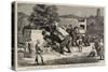 Afghanistan, Fortifying a Position, Elephants Razing Outbuildings-Harry Hamilton Johnston-Stretched Canvas
