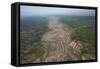 Afghanistan landscape from the Herat-Kabul flight, Afghanistan, Asia-Alex Treadway-Framed Stretched Canvas