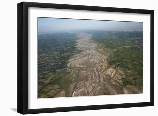 Afghanistan landscape from the Herat-Kabul flight, Afghanistan, Asia-Alex Treadway-Framed Photographic Print