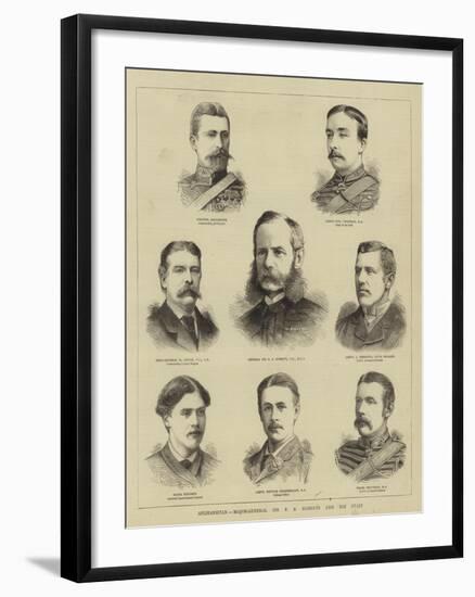 Afghanistan, Major-General Sir F S Roberts and His Staff-null-Framed Giclee Print