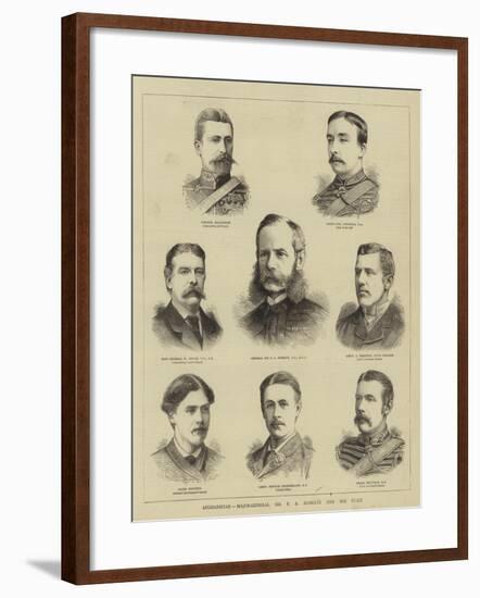 Afghanistan, Major-General Sir F S Roberts and His Staff-null-Framed Giclee Print