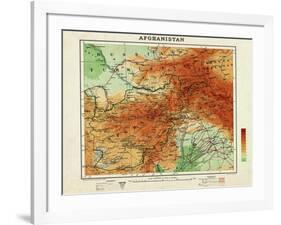 Afghanistan - Panoramic Map - Afghanistan-Lantern Press-Framed Art Print