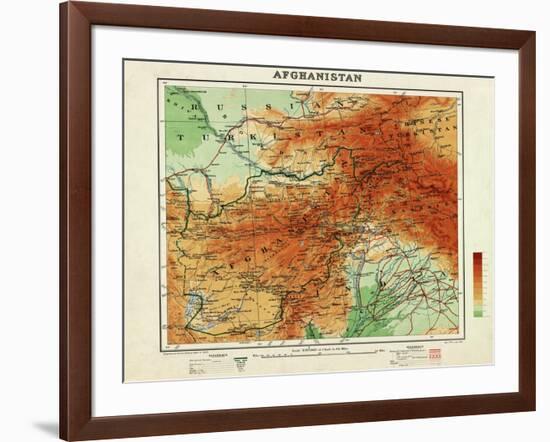 Afghanistan - Panoramic Map - Afghanistan-Lantern Press-Framed Art Print