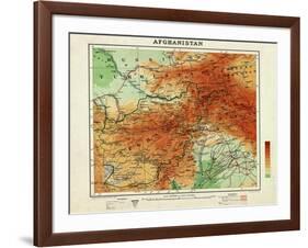 Afghanistan - Panoramic Map - Afghanistan-Lantern Press-Framed Art Print