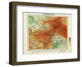 Afghanistan - Panoramic Map - Afghanistan-Lantern Press-Framed Art Print