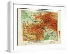 Afghanistan - Panoramic Map - Afghanistan-Lantern Press-Framed Art Print