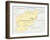 Afghanistan Political Map-Peter Hermes Furian-Framed Art Print
