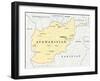 Afghanistan Political Map-Peter Hermes Furian-Framed Art Print