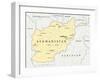 Afghanistan Political Map-Peter Hermes Furian-Framed Art Print