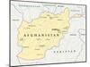 Afghanistan Political Map-Peter Hermes Furian-Mounted Art Print