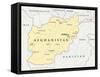 Afghanistan Political Map-Peter Hermes Furian-Framed Stretched Canvas
