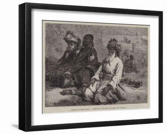 Afghans at their Namaz-null-Framed Giclee Print