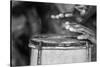 Africa, Benin, Porto Novo, Ajara. A drum player-Catherina Unger-Stretched Canvas