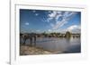 Africa, Botswana, Chobe National Park. Elephant herd in water.-Jaynes Gallery-Framed Photographic Print