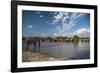 Africa, Botswana, Chobe National Park. Elephant herd in water.-Jaynes Gallery-Framed Photographic Print