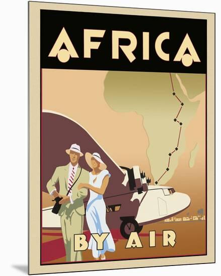 Africa by Air-Brian James-Mounted Giclee Print