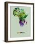 Africa Color Splatter Map-NaxArt-Framed Art Print