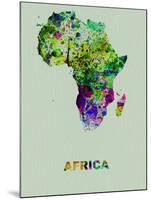 Africa Color Splatter Map-NaxArt-Mounted Art Print