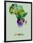 Africa Color Splatter Map-NaxArt-Framed Art Print