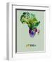 Africa Color Splatter Map-NaxArt-Framed Art Print