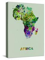 Africa Color Splatter Map-NaxArt-Stretched Canvas