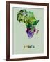 Africa Color Splatter Map-NaxArt-Framed Art Print