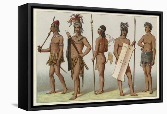 Africa Costume-French School-Framed Stretched Canvas